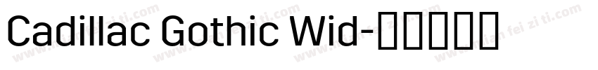 Cadillac Gothic Wid字体转换